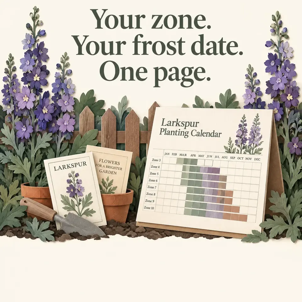 Your zone. Your frost date. One page.